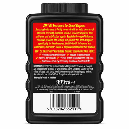 STP Oil Treatment for Diesel Engines back packaging with instructions