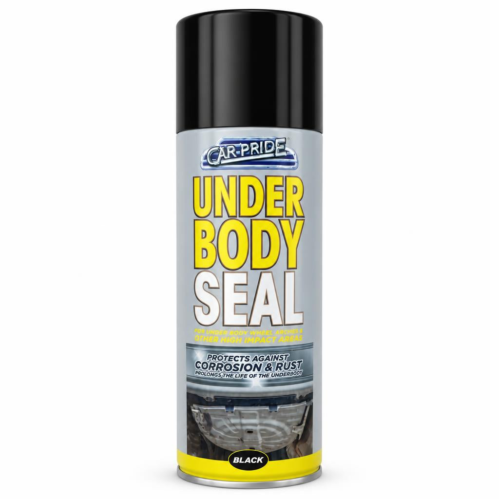 Carpride Underbody Seal black spray can - front view