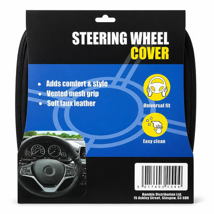 Close-up of Pro User Steering Wheel Cover SW150 packaging details