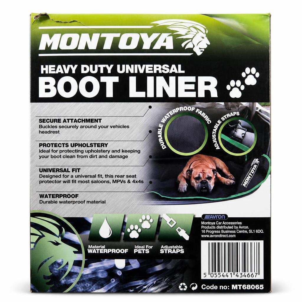 Montoya Heavy Duty Universal Boot Liner packaging back view