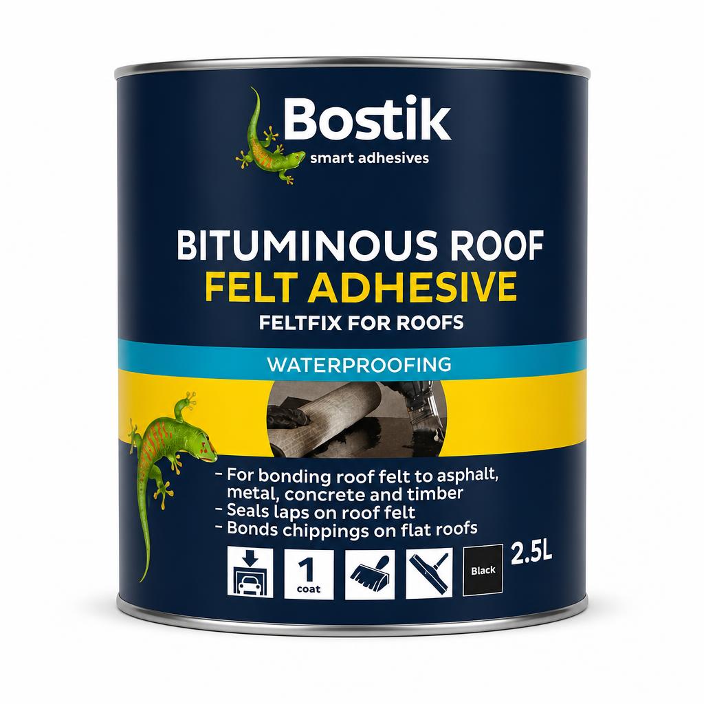 Bostik Bituminous Roof Felt Adhesive 2.5L tin