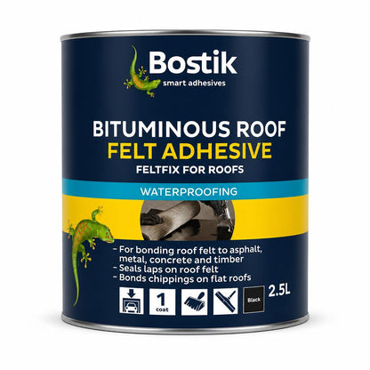 Bostik Bituminous Roof Felt Adhesive 2.5L tin
