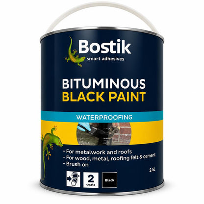 Bostik Bituminous Black Paint 2.5L front packaging
