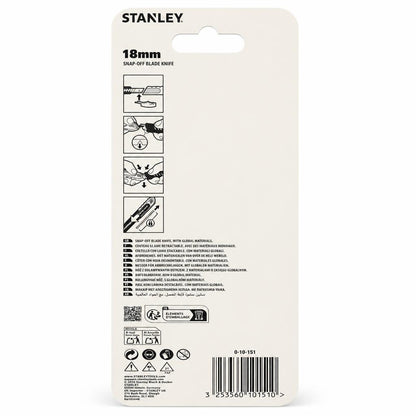 Stanley Snap-Off Blade Knife 18mm packaging back