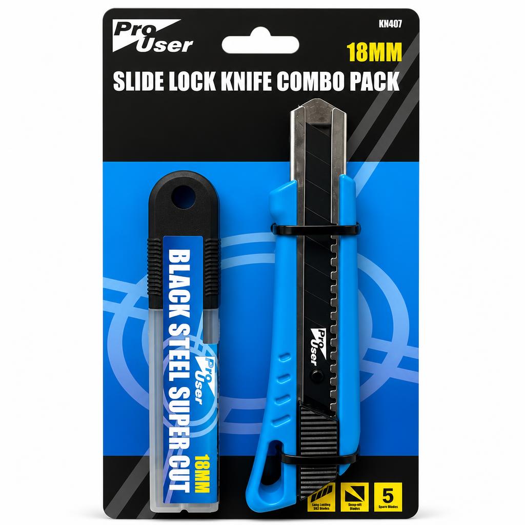 Pro User Slide Lock Knife Combo Pack front packaging