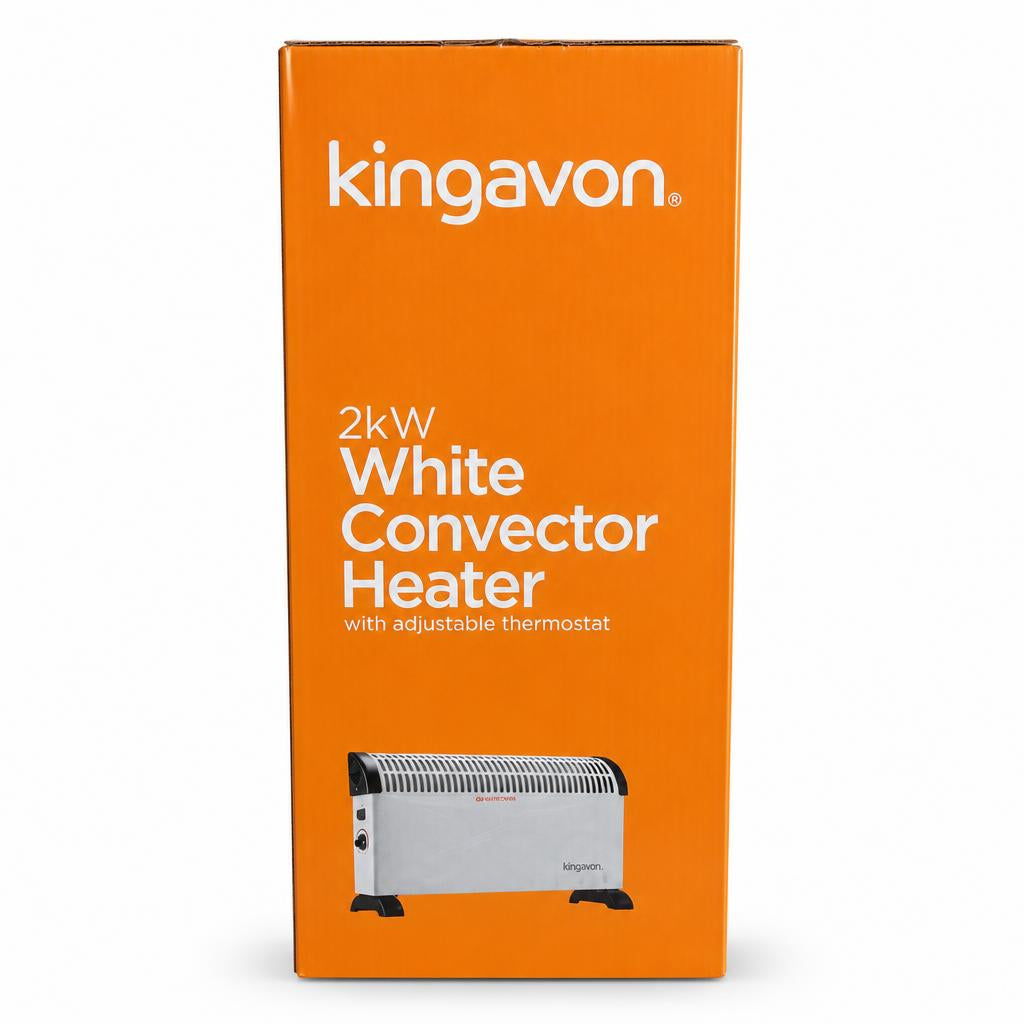 Kingavon 2kW White Convector Heater Box Side