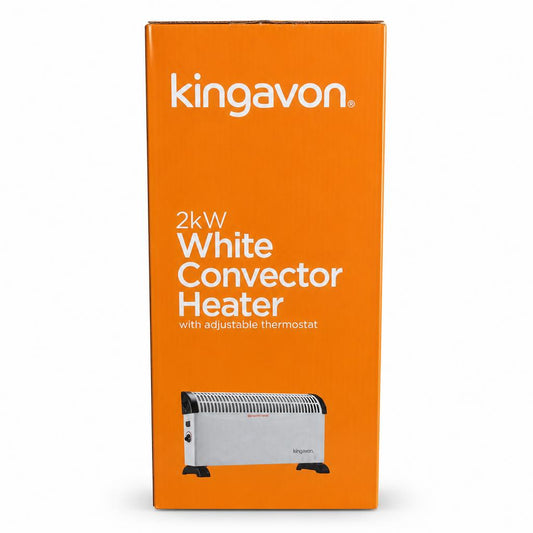 Kingavon 2kW White Convector Heater Box Side