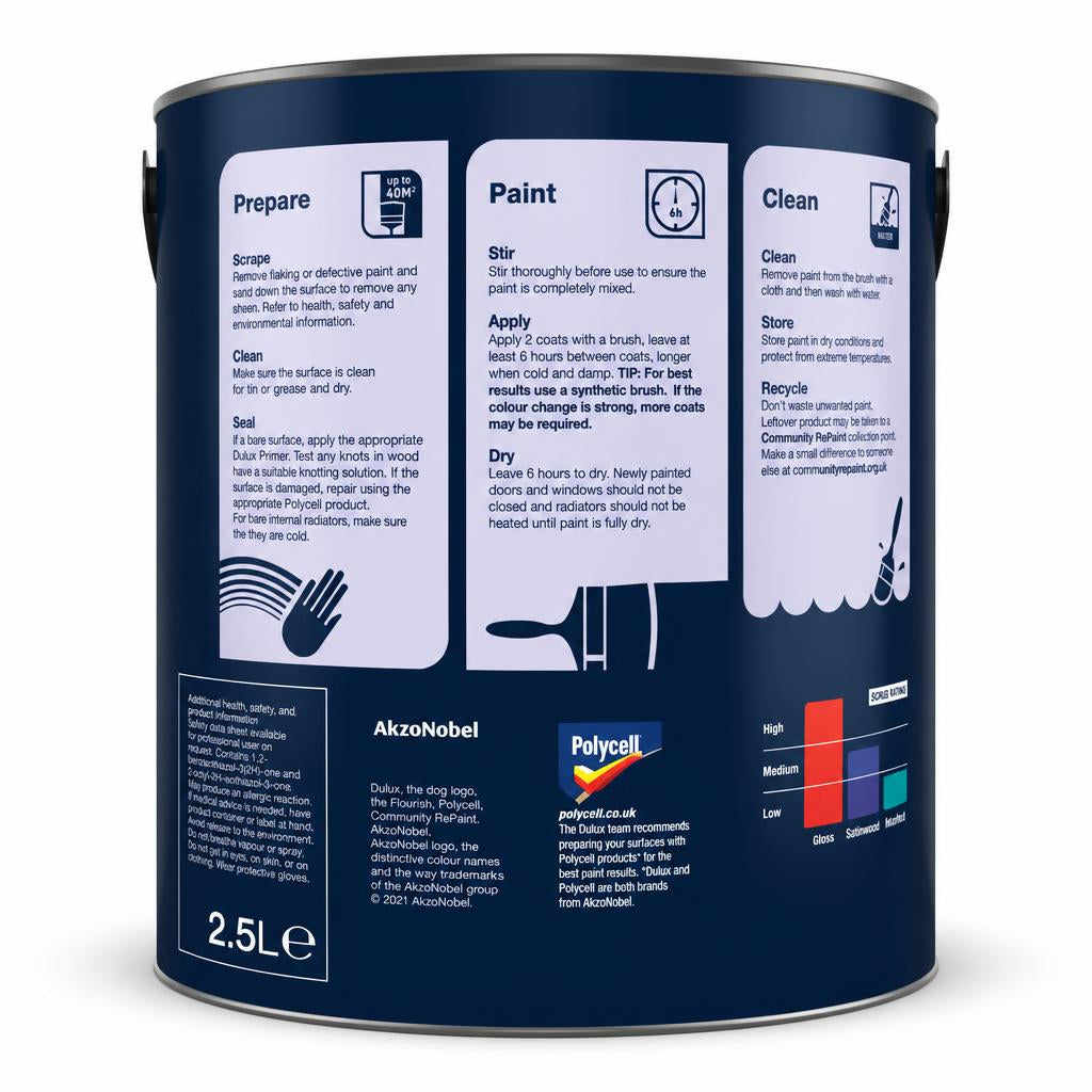 Dulux Quick Dry Satinwood Paint Back