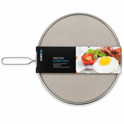 Chef Aid Spatter Guard packaging with frying pan and egg