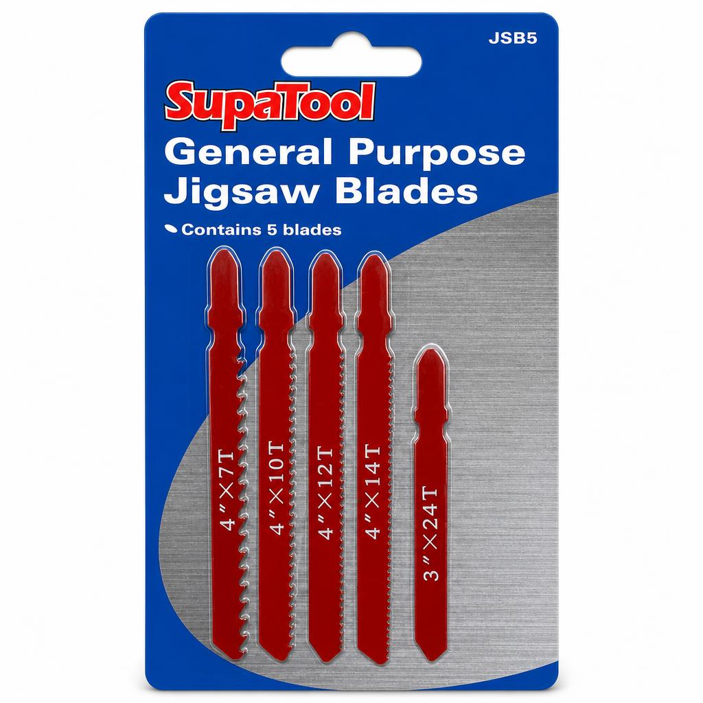 SupaTool General Purpose Jigsaw Blades packaging front view