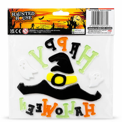 Haunted House Spooky Gel Window Stickers packaging back view