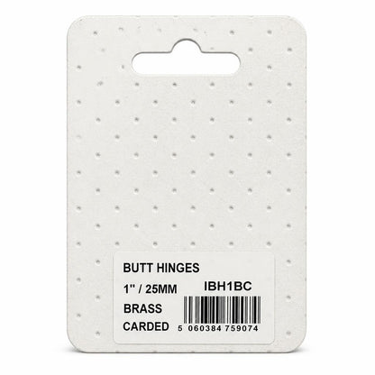 Brass butt hinges packaging back