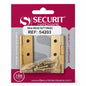 Securit 50mm Brass Butt Hinges - Front Packaging