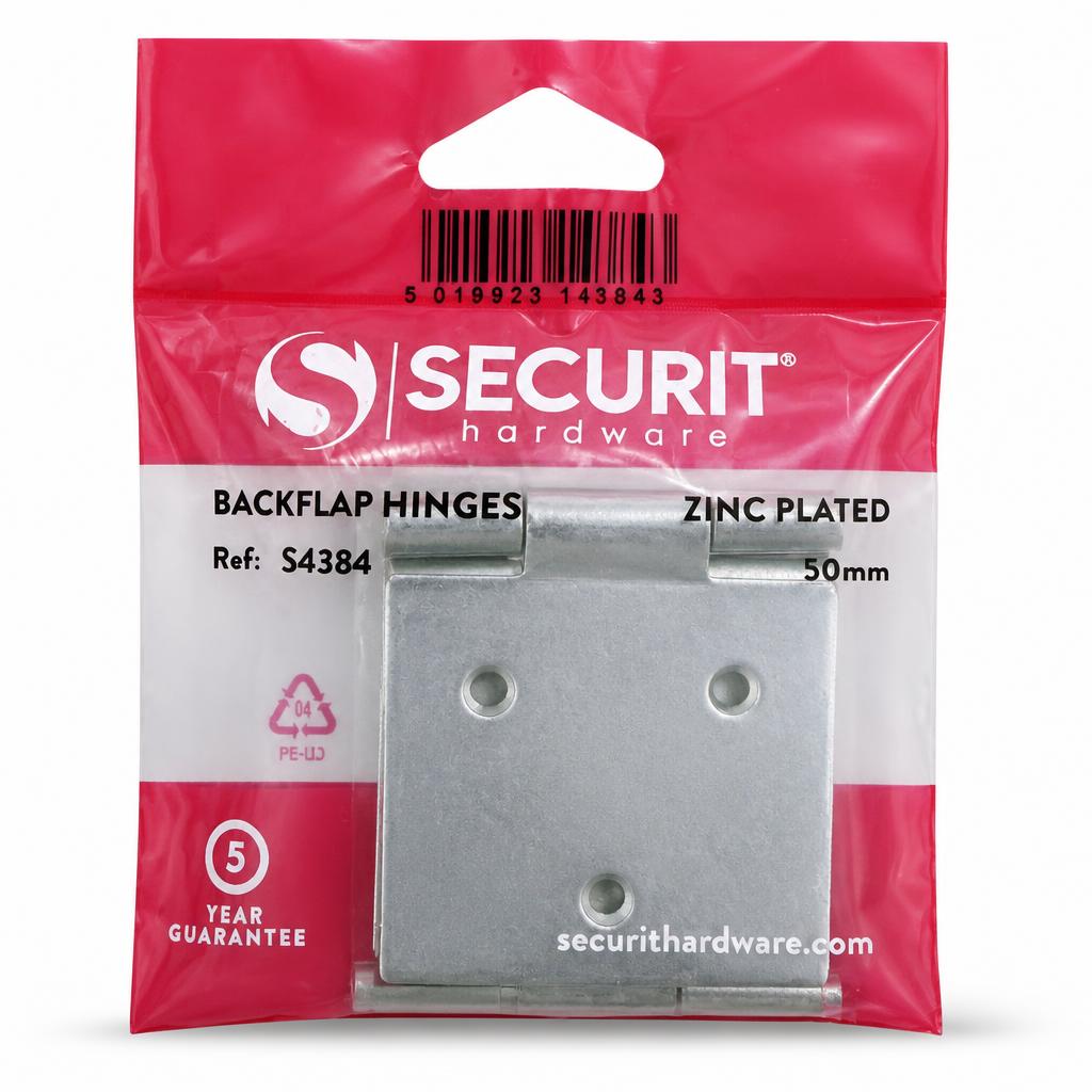 Close-up of Securit Backflap Hinges