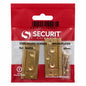 Securit brass plated steel flush hinges with screws