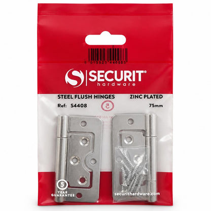 Securit Steel Flush Hinges package front view
