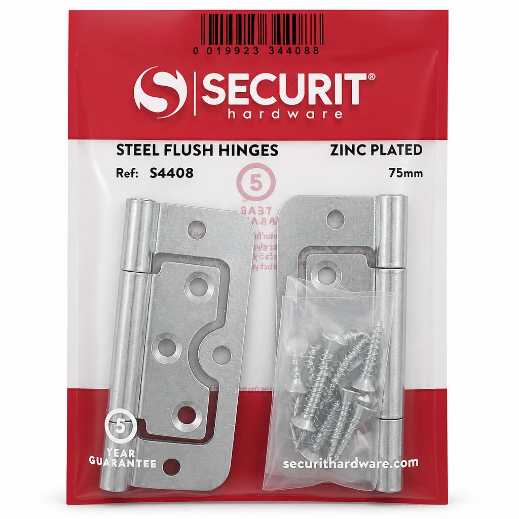 Securit Steel Flush Hinges package back view