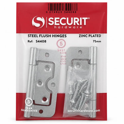 Securit Steel Flush Hinges package back view