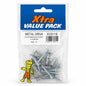 Front view of Xtra Metal Driva plasterboard fixings and screws packaging