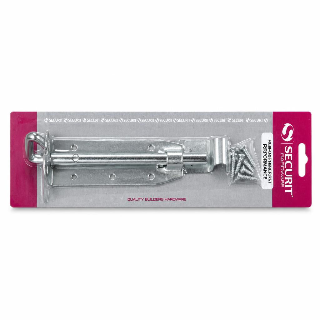 Side view of Securit 200mm Light Padlock Bolt packaging