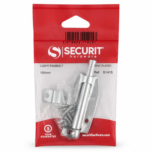 Securit Hardware Light Padbolt packaging front view