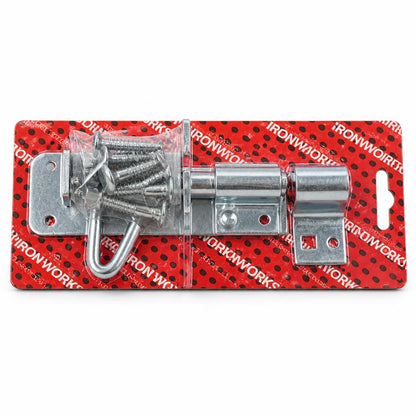 Side view of Ironworks 4" Zinc Pad Bolt IPB4ZC