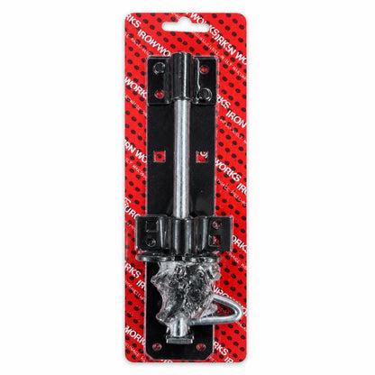 Ironworks 8-inch black pad bolt packaging