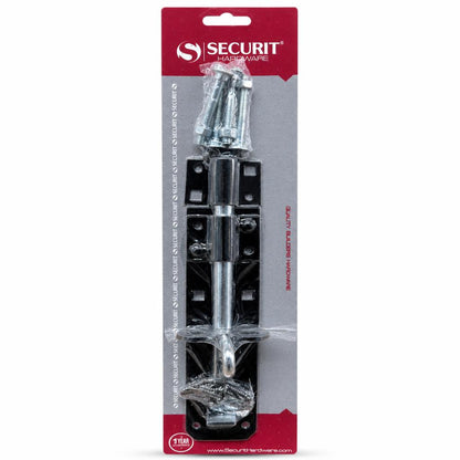 Securit 160mm Padlock Bolt in packaging with fixings