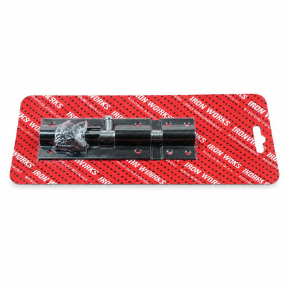 Iron Works Tower Bolt packaging side view