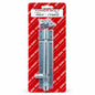 Front view of Iron Works 6 inch zinc tower bolt packaging