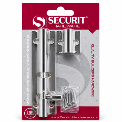 Securit Hardware Chrome Door Bolt packaging front