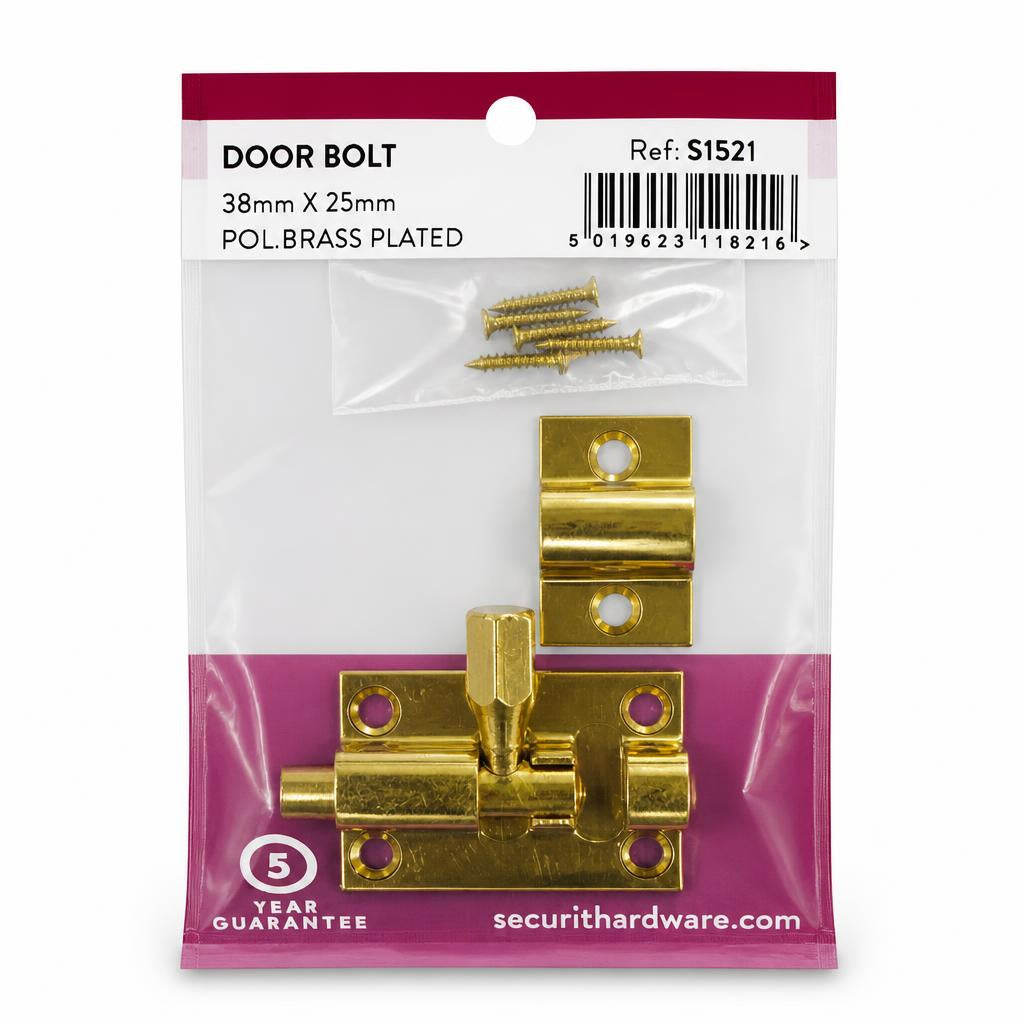 Securit Door Bolt packaging back view