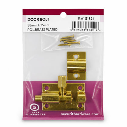 Securit Door Bolt packaging back view