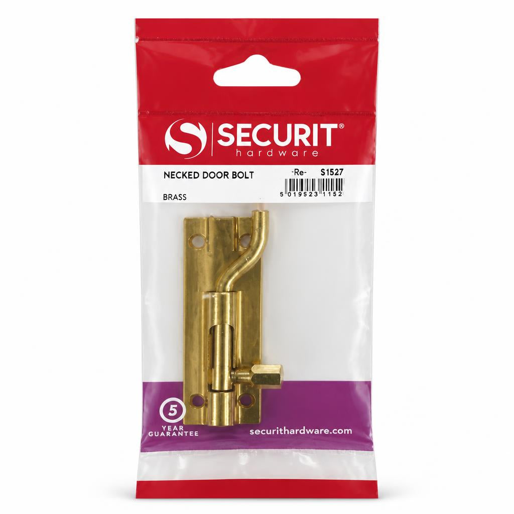 Securit necked door bolt in packaging
