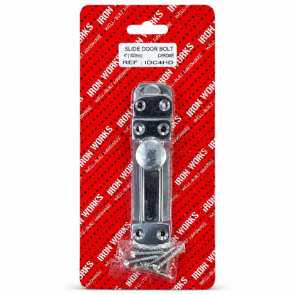Iron Works Slide Door Bolt in packaging