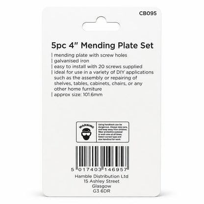 Blackspur 5pc Mending Plate Set packaging back
