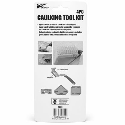 ProUser Caulking Tool Kit 4PC packaging back