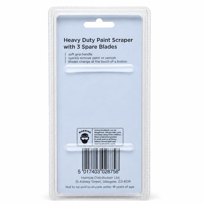 Blackspur Heavy Duty Paint Scraper packaging back