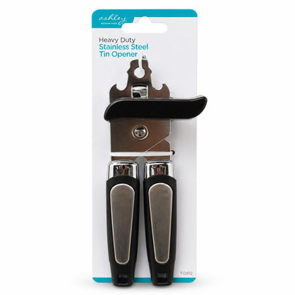 Ashley heavy duty stainless steel tin opener packaging front