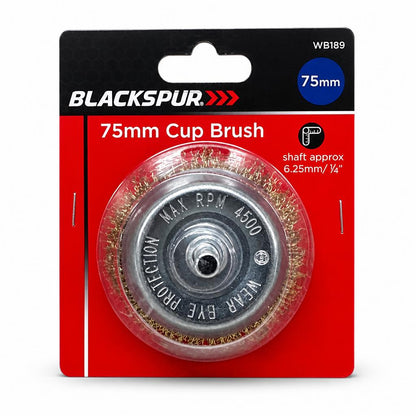 Blackspur 75mm Cup Brush packaging