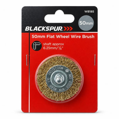 Blackspur 50mm Flat Wheel Wire Brush packaging