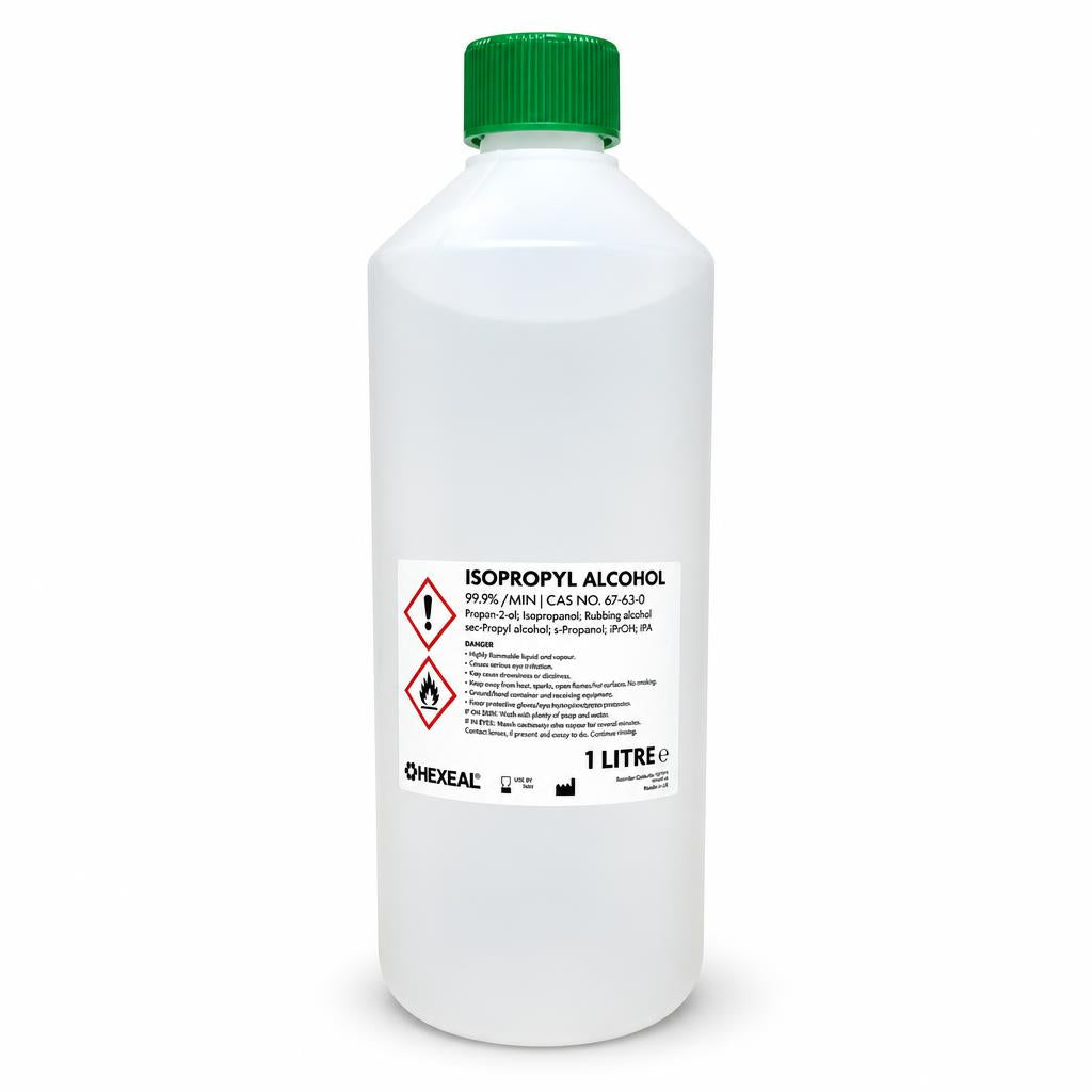 Hexeal Isopropyl Alcohol 1 Litre bottle with green cap