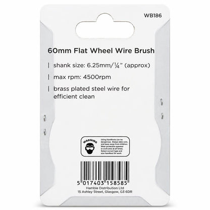 Blackspur 60mm Flat Wheel Wire Brush packaging back