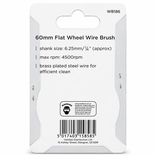 Blackspur 60mm Flat Wheel Wire Brush packaging back