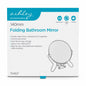 Ashley Housewares Folding Bathroom Mirror in packaging
