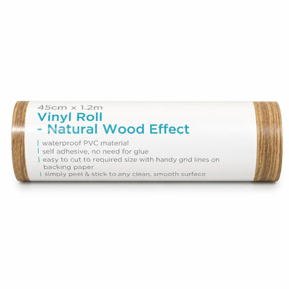 Close-up of vinyl roll label showing specifications