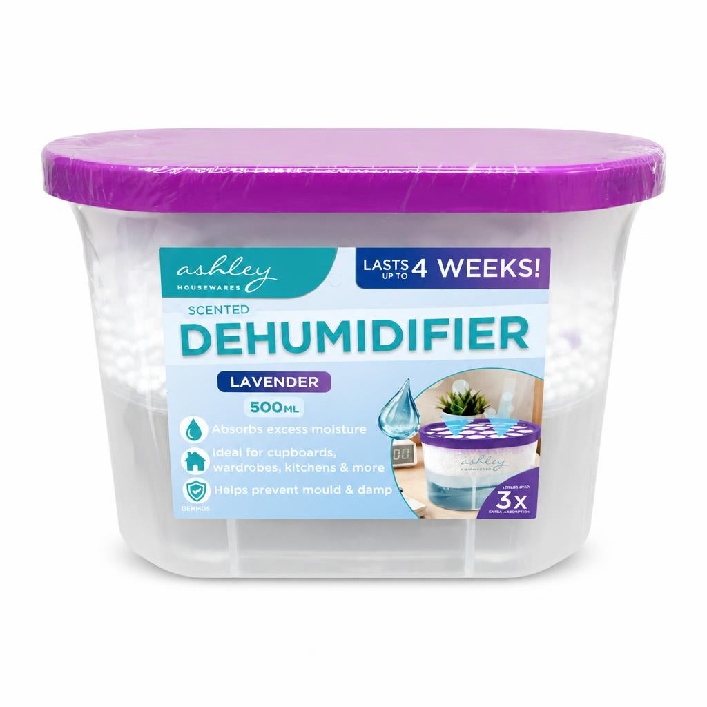 Front of Ashley Lavender Scented Dehumidifier packaging