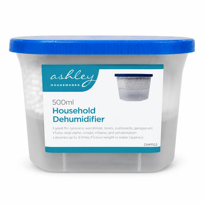 Ashley Housewares 500ml Household Dehumidifier container with blue lid
