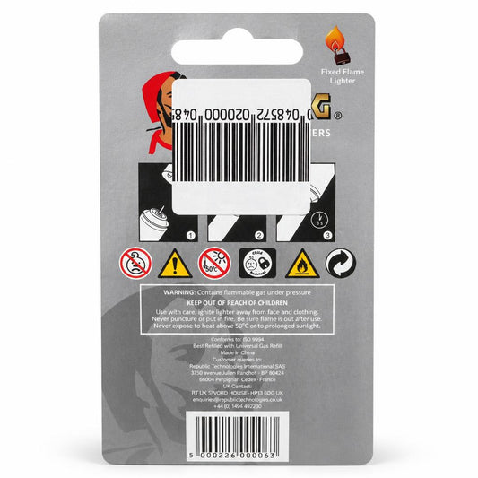 Zig-Zag Windproof Lighters packaging back