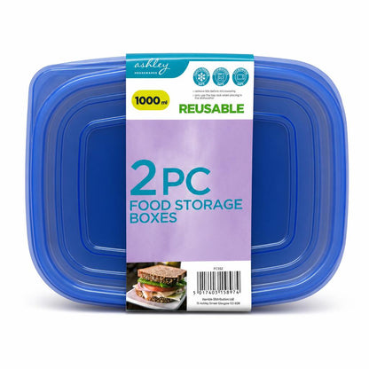 Top view of Ashley Housewares Food Storage Box packaging